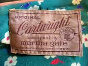 Vintage 30's MARTH GALE CARTWRIGHT label