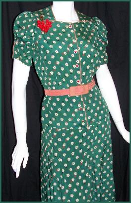 Vintage 30's Dress MARTHA GALE for CARTWRIGHT