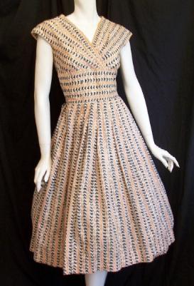 Vintage 50's Dress ANNE SUTTON Bird Print Dressaday