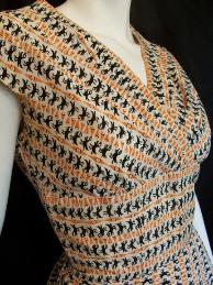 50's Vintage Dress ANNE SUTTON Novelty Print