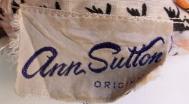 Vintage 50's Dress Label ANNE SUTTON