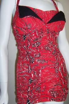 Vintage 50's SWIMSUIT Kamehameha Miss Hawaii Deep Sea Diver Print