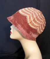 20's cloche of velvet and grosgrain