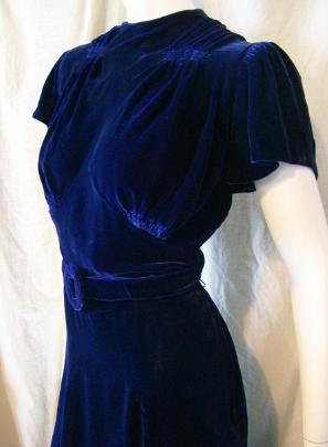 Dorothea's Closet Vintage Clothing 30s Dress velvet dress