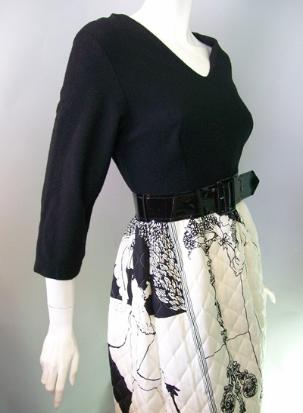 Dorothea's Closet Vintage Clothing 70s Dress Aubrey Beardsley