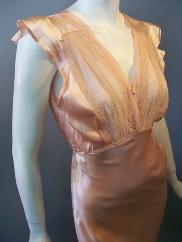 30s lingerie bias cut satin nightgown vintage lingerie