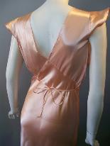 30s nightgown bias cut peach satin vintage lingerie
