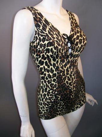 Dorothea's Closet Vintage Clothing cole of california swimsuit leopard swimsuit