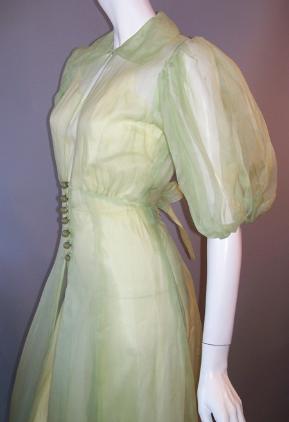 30s gown 30s dress sheer dress