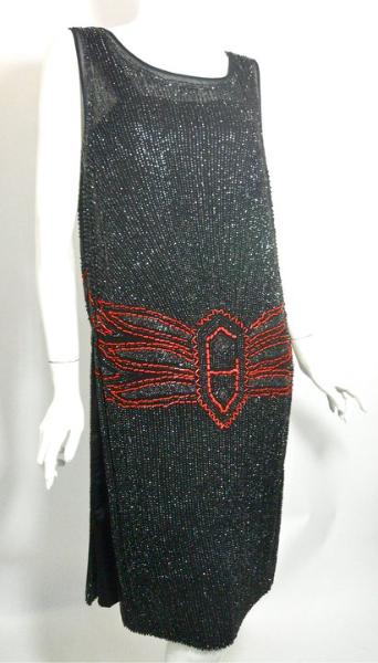 Dorothea's closet vintage clothing, 20s dress, beaded dress