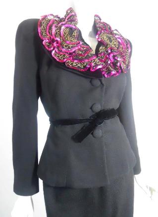 1930s jacket vintage jacket elsa schiaparelli style sequined jacket