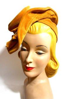 Dorothea's Closet Vintage hat, 40s hat, tilt hat