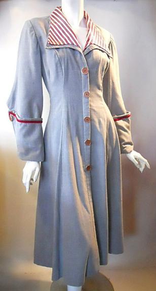 40s coat vintage coat new look coat princess seams