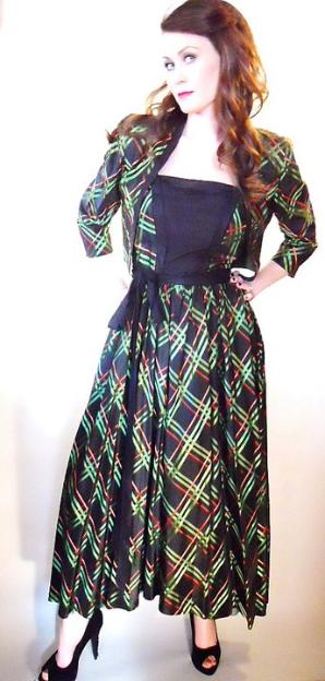 pat premo dress vintage dress plaid dress
