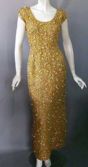Dorothea's Closet Vintage Clothing, beaded 60s gown