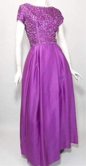 vintage gown sequined gown vintage clothing