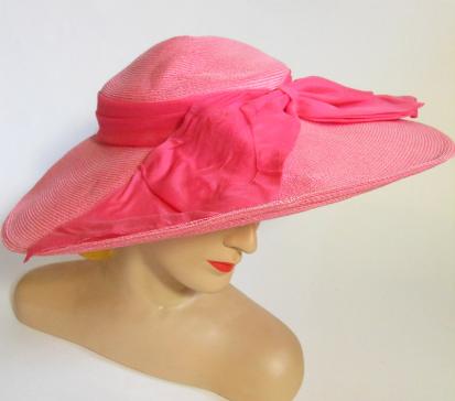 Dorothea's Closet Vintage hat, pink hat, 60s hat