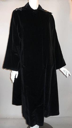 60s coat velvet coat beaded coat