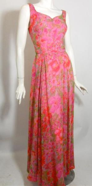 silk gown vintage clothing