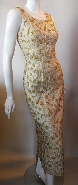 Dorothea's Closet Vintage Gown, 60s dress, beaded gown