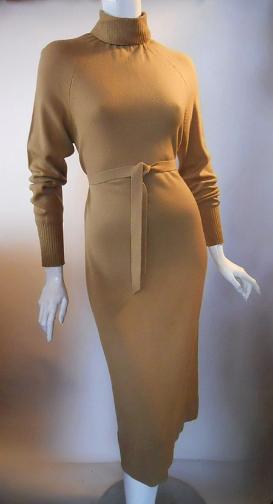 70s dress chester weinberg cashmere dress