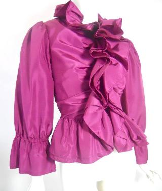 70s jacket vintage jacket ruffled jacket tally